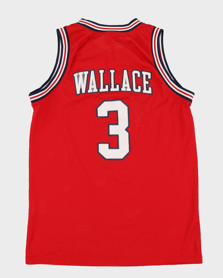 00s Nike Ben Wallace #3 Detroit Pistons Red NBA Jersey - M