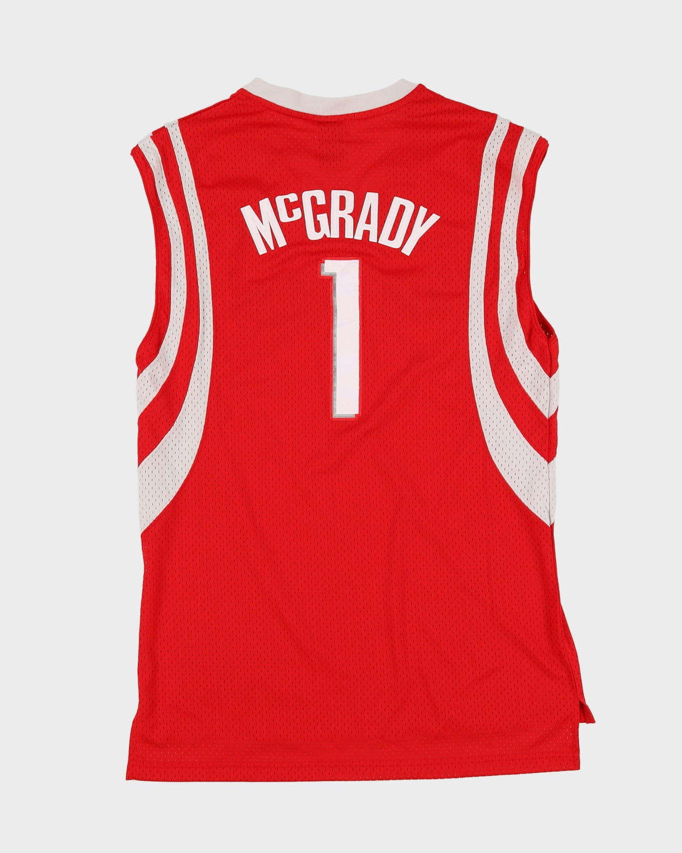 00s Reebok Tracy McGrady #1 Houston Rockets Red NBA Stitched Basketball Jersey - M