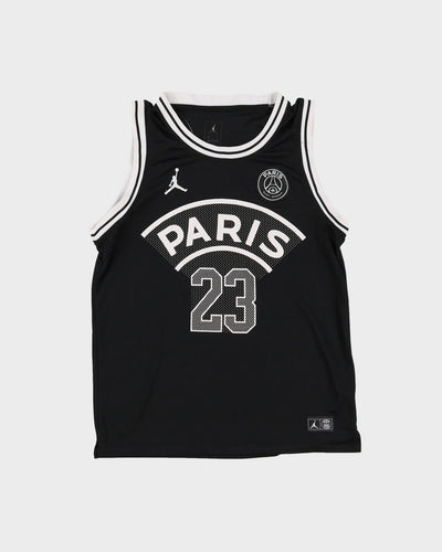 Jordan X PSG Black Basketball Jersey - S