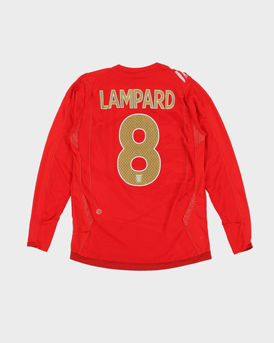 2006-08 Frank Lampard Red Long Sleeve England Football Shirt Jersey - S