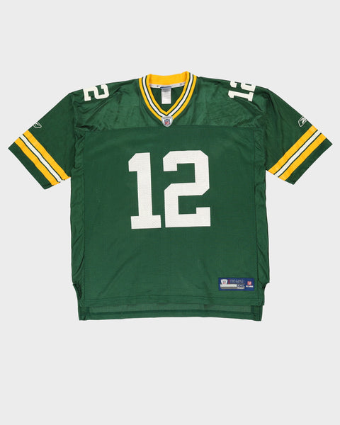 00s Aaron Rodgers #12 Green Bay Packers Green NFL American