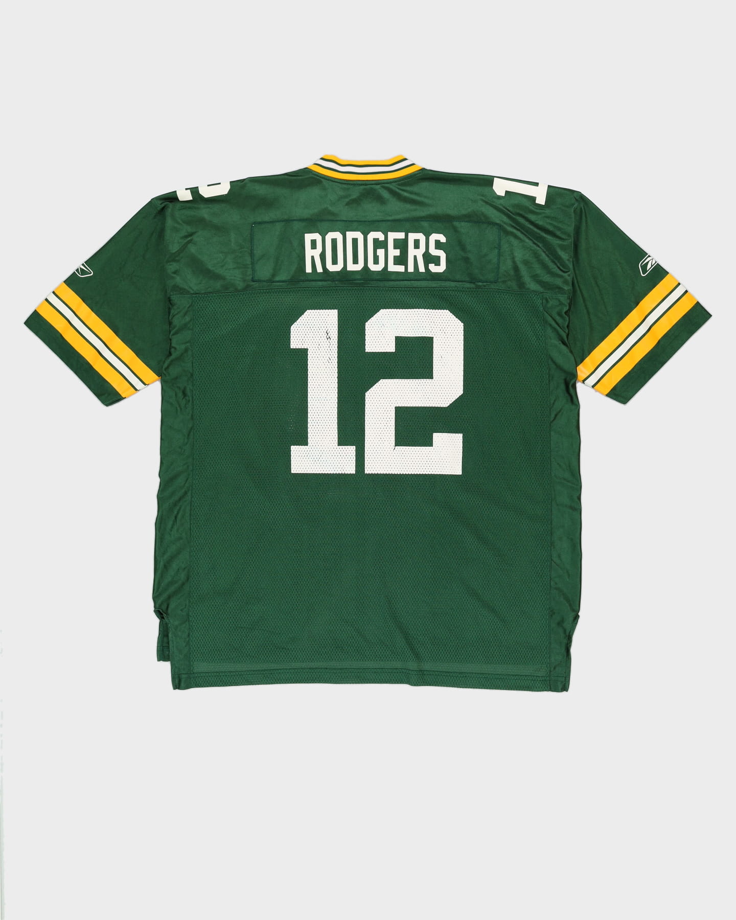 00s Aaron Rodgers #12 Green Bay Packers Green NFL American