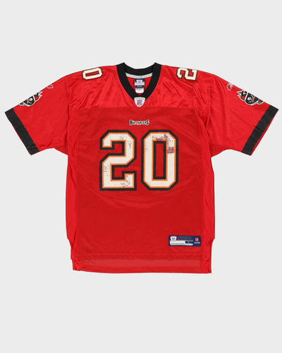 00s Ronde Barber #20 Tampa Bay Buccaneers Red NFL American Football Jersey - L