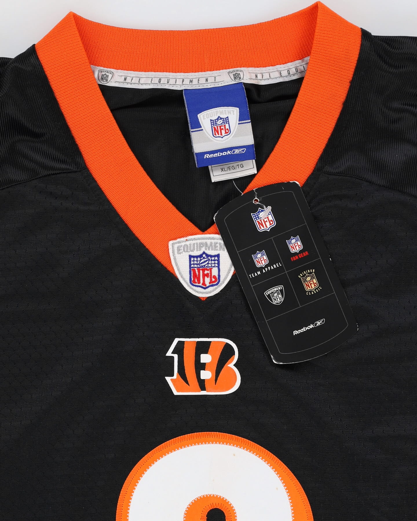 Deadstock Reebok Carson Palmer #9 Cincinnati Bengals Orange / Black NFL American Football Jersey - XL