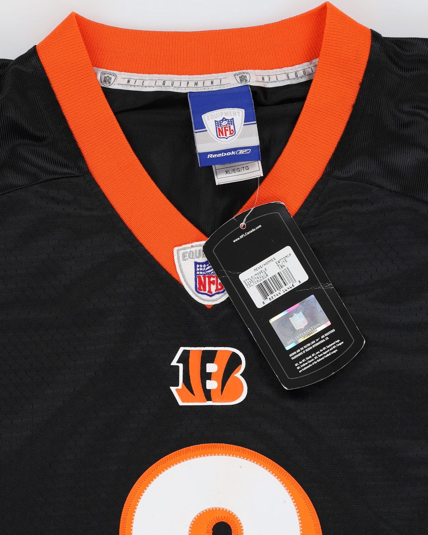 Deadstock Reebok Carson Palmer #9 Cincinnati Bengals Orange / Black NFL American Football Jersey - XL