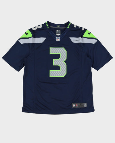 Nike Russell Wilson #3 Seattle Seahawks Navy NFL American Football Jersey - L