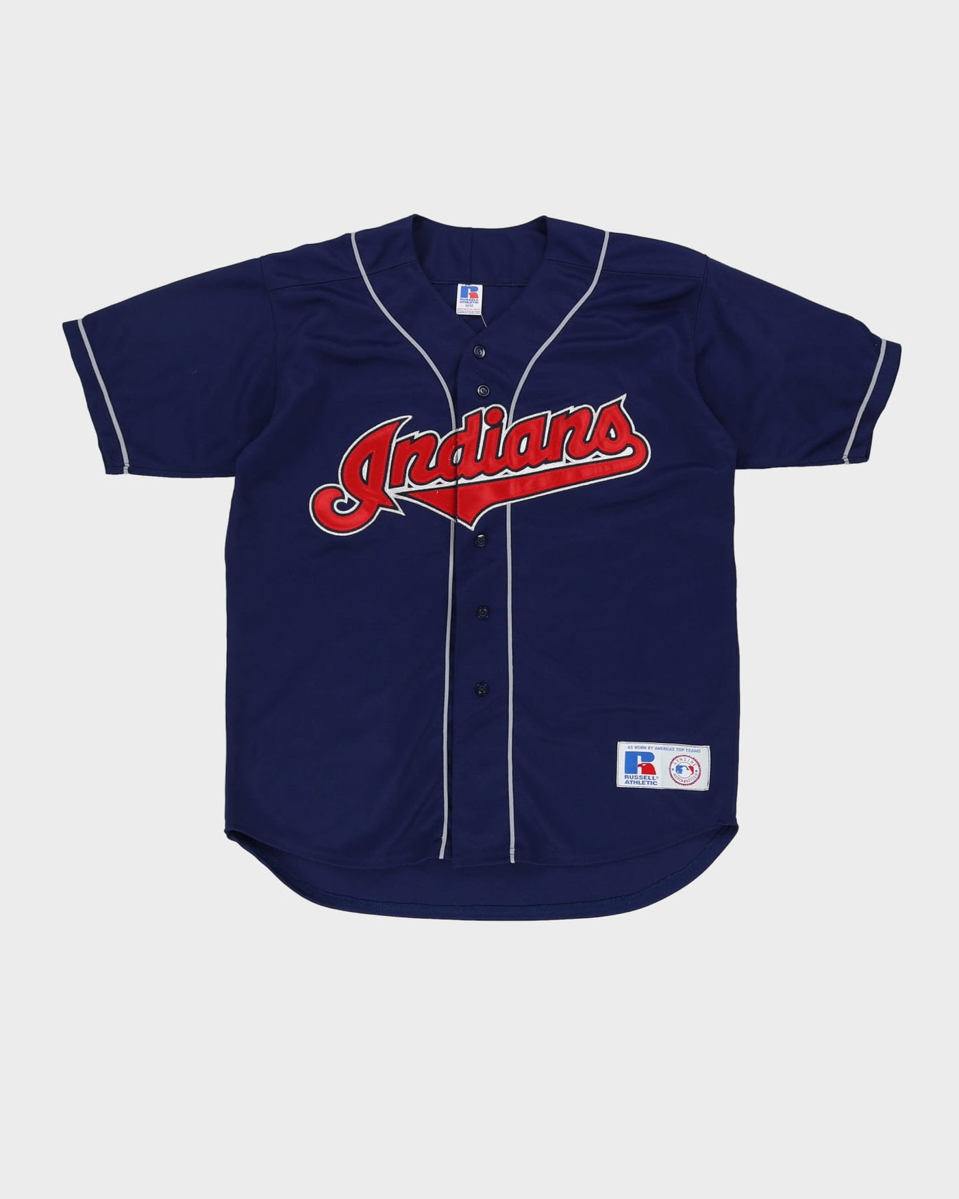 Vintage 90s Cleveland Indians MLB Navy Baseball Jersey - M