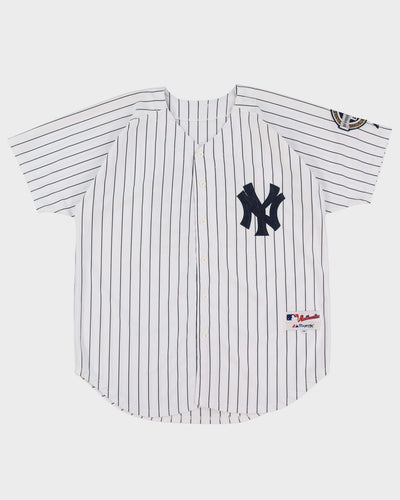 New York Yankees White Pinstripe MLB Baseball Jersey - XL