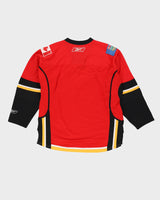 Reebok Calgary Flames Red / Black NHL Oversized Hockey Jersey - L