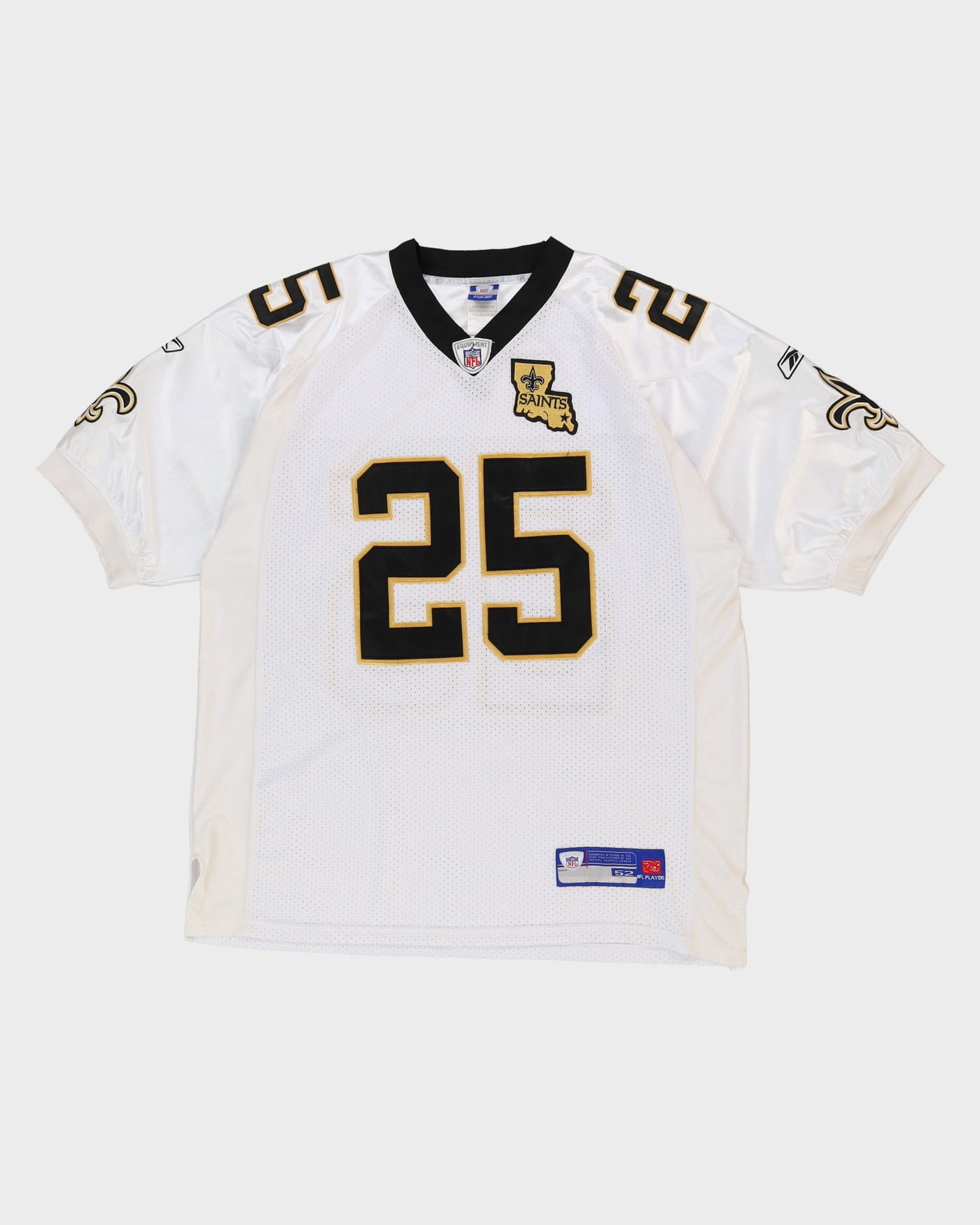 Reggie Bush #25 New Orleans Saints Stitched White NFL American Football Jersey XXL