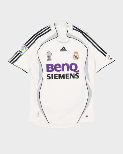 2006-07 Real Madrid Adidas White Football Shirt / Jersey - S