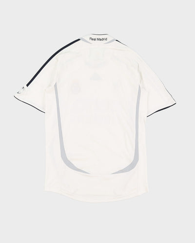 2006-07 Real Madrid Adidas White Football Shirt / Jersey - S