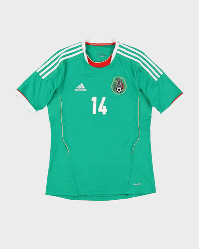 2011 'Chicarito' Javier Hernandez #14 Mexico Adidas Green Football Shirt / Jersey - S