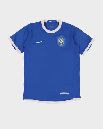 2006 Brazil Nike Blue Away Football Shirt / Jersey - S