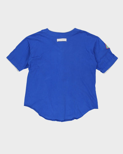 Vintage 90s Toronto Blue Jays MLB Blue Button Up Baseball Jersey - XL