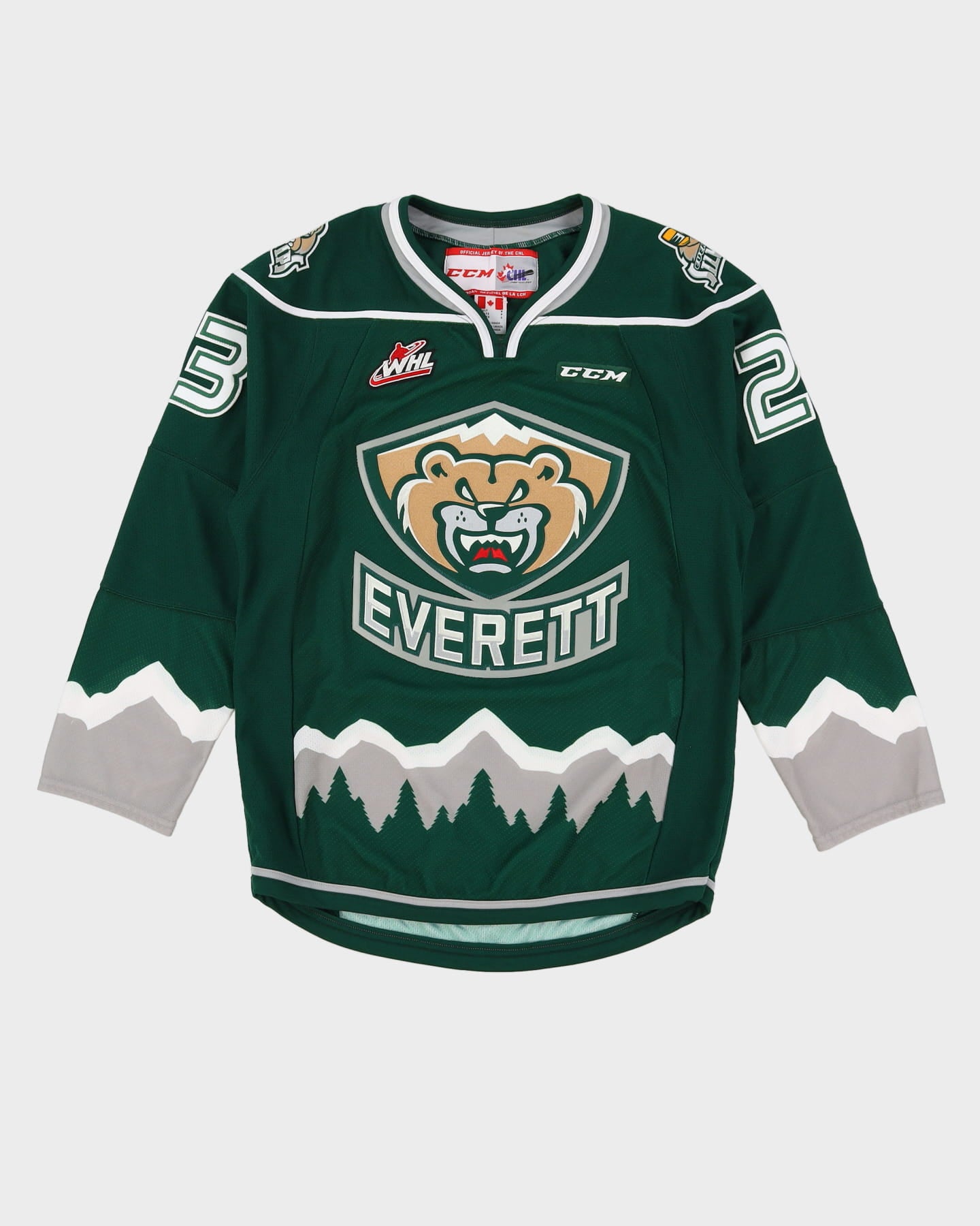 WHL Everett Silvertips Green Oversized Ice Hockey Jersey - S – Rokit