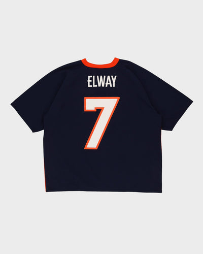 90s John Elway #7 Denver Broncos Logo 7 NFL Reebok Jersey - L