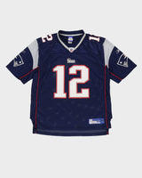 00s Tom Brady #12 New England Patriots NFL Reebok Jersey - XL
