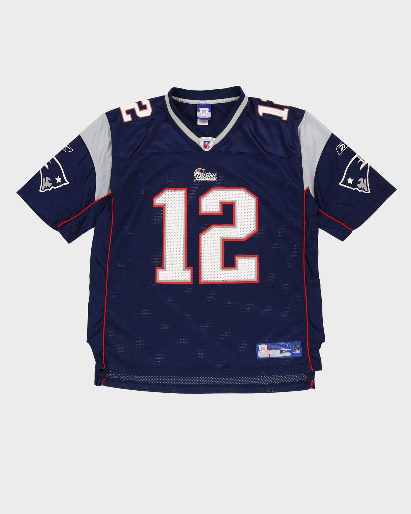00s Tom Brady #12 New England Patriots NFL Reebok Jersey - XL