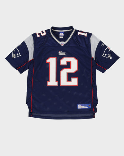 00s Tom Brady #12 New England Patriots NFL Reebok Jersey - XL