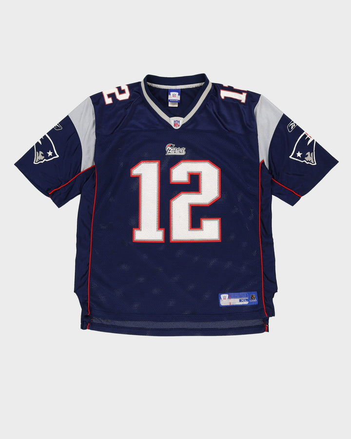 00s Tom Brady #12 New England Patriots NFL Reebok Jersey - XL