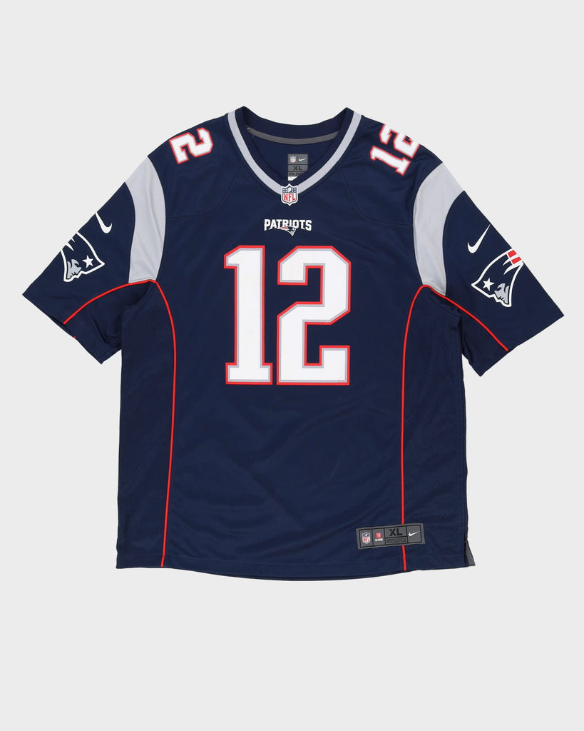 Tom Brady #12 New England Patriots Navy Nike NFL Jersey - XL – Rokit