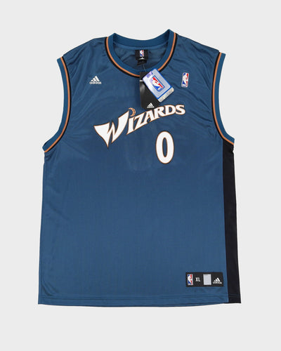 Deadstock With Tags Gilbert Arenas #0 Washington Wizards NBA Navy Basketball Jersey - XL