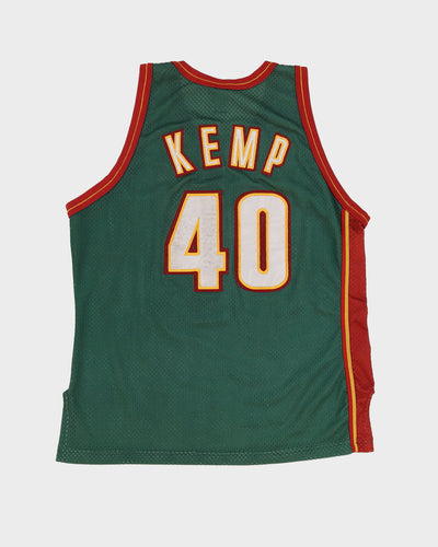 Vintage 90s Champion Shawn Kemp #40 Seattle Supersonic Green NBA Basketball Jersey - L