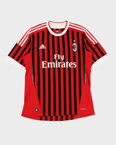 2011-12 AC Milan Adidas Black / Red Home Kit / Football Shirt / Jersey - L