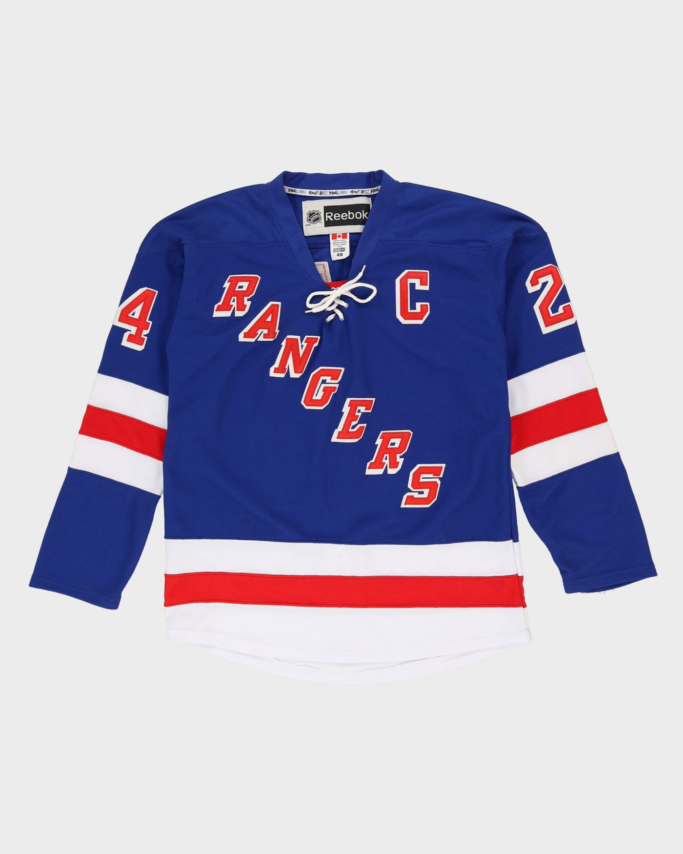 Callahan #24 New York Rangers Stitched Blue Reebok NHL Ice Hockey Jersey - XL