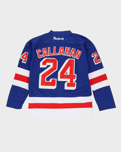 Callahan #24 New York Rangers Stitched Blue Reebok NHL Ice Hockey Jersey - XL