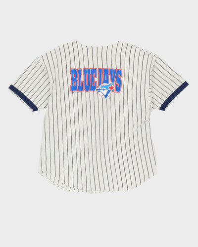 Vintage 1993 Toronto Blue Jays MLB Grey Pinstripe Jersey - L
