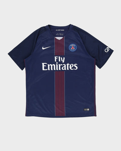 2016-17 PSG Paris Saint Germain Navy Nike Football Shirt - XL