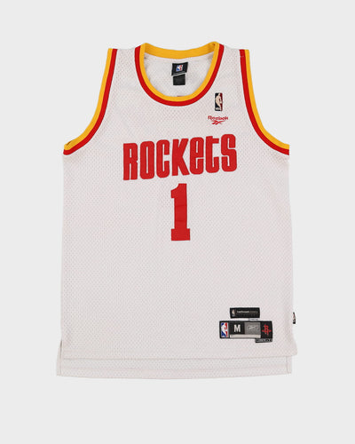 Tracy McGrady #1 Houston Rockets Reebok White / Red NBA Basketball Jersey - M