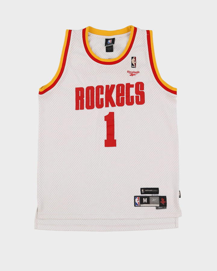 Tracy McGrady #1 Houston Rockets Reebok White / Red NBA Basketball Jersey - M