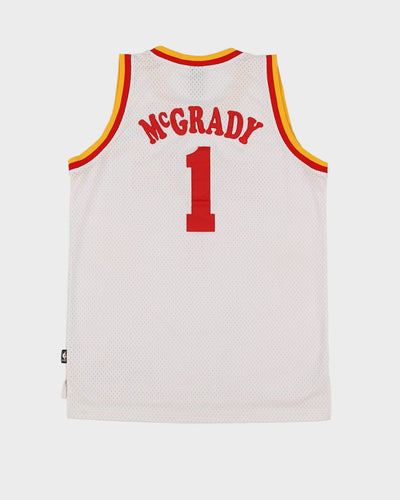 Tracy McGrady #1 Houston Rockets Reebok White / Red NBA Basketball Jersey - M