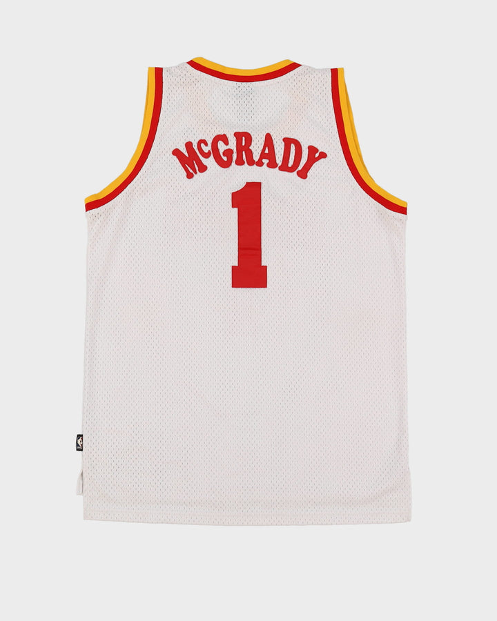 Tracy McGrady #1 Houston Rockets Reebok White / Red NBA Basketball Jersey - M