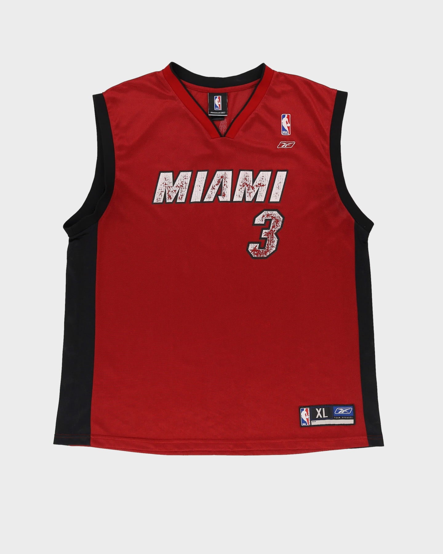 Dwayne Wade #3 Miami Heat Reebok Red NBA Basketball Jersey - XL