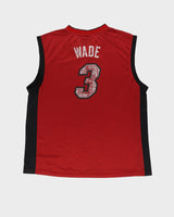 Dwayne Wade #3 Miami Heat Reebok Red NBA Basketball Jersey - XL