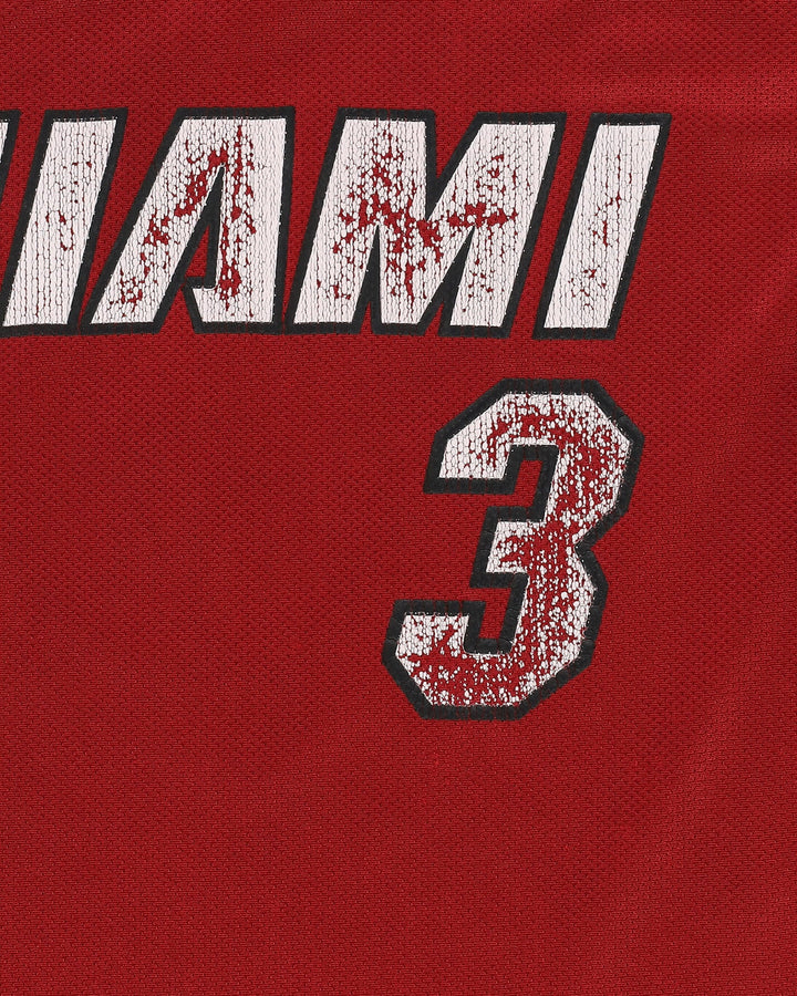 Dwayne Wade #3 Miami Heat Reebok Red NBA Basketball Jersey - XL