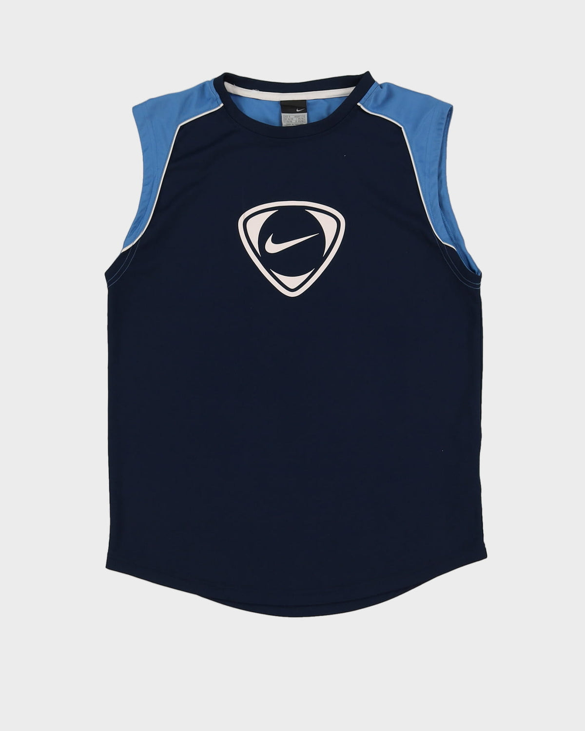 00s Nike Total 90 Navy Vest / Football Shirt - L