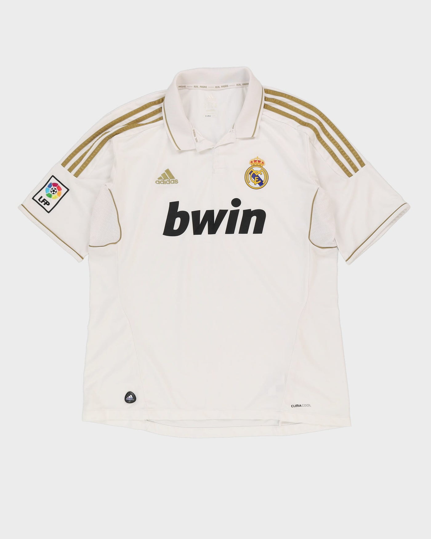 2011-12 Real Madrid White / Gold Home Football Shirt - XL