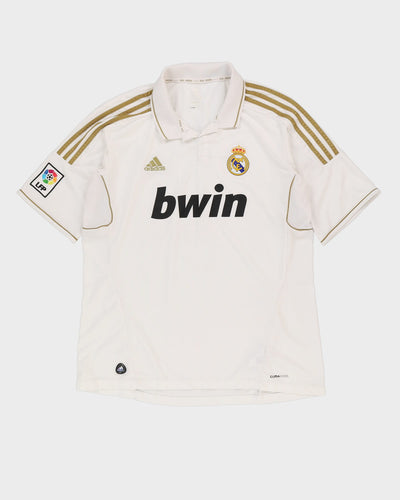 2011-12 Real Madrid White / Gold Home Football Shirt - XL