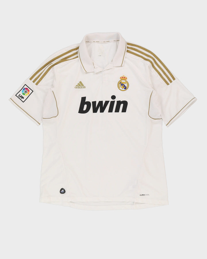 2011-12 Real Madrid White / Gold Home Football Shirt - XL