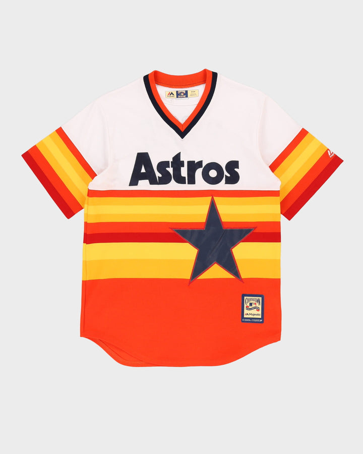 Houston Astros Majestic Cooperstown Collection MLB American Football Style Jersey - M