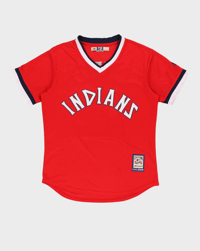 Lindor Cleveland Indians Majestic Cooperstown Collection MLB Baseball Jersey - M