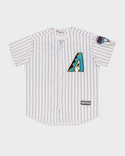 Arizona Diamondbacks Majestic White Pinstripe MLB Baseball Jersey - L