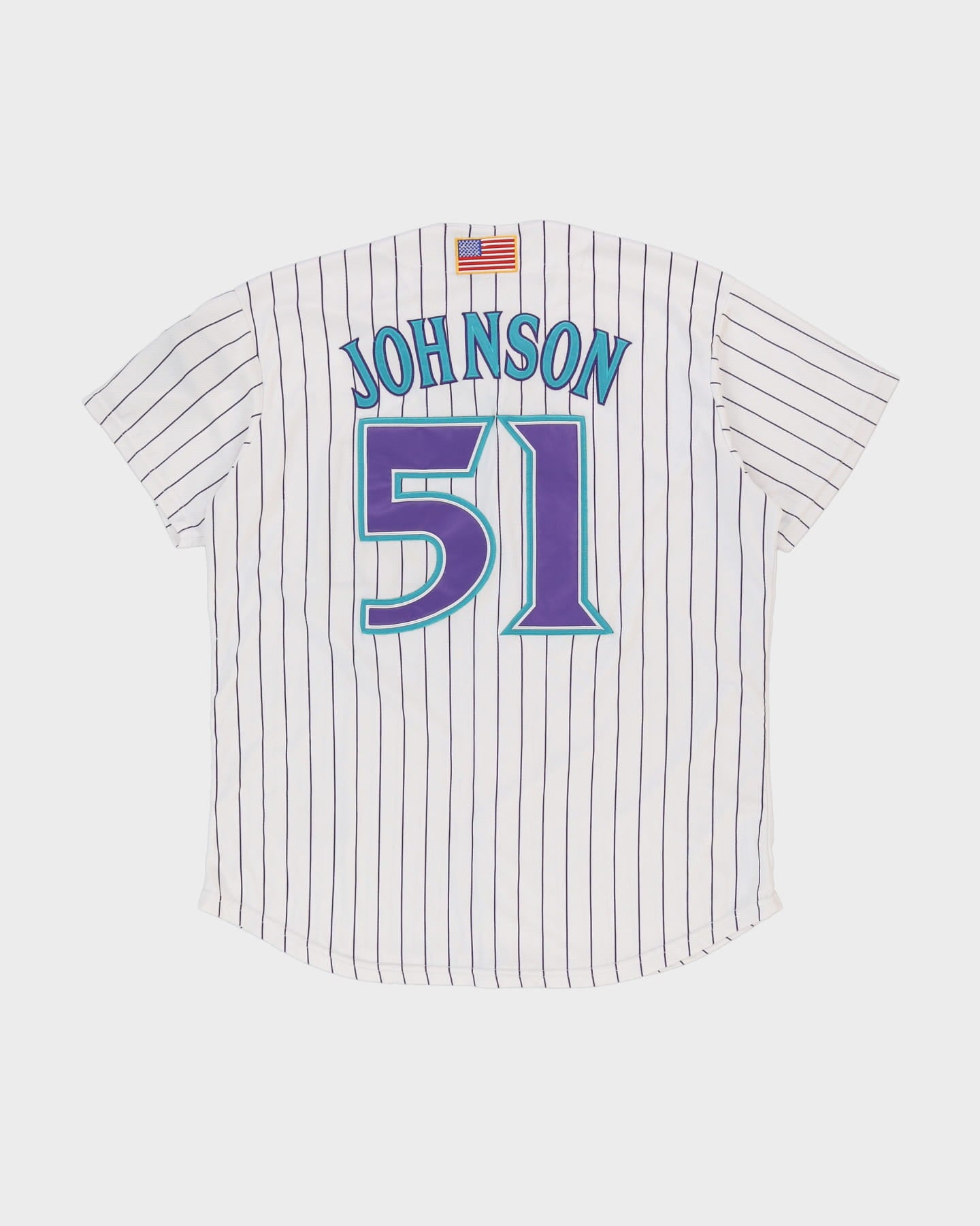 Arizona Diamondbacks Majestic White Pinstripe MLB Baseball Jersey - L