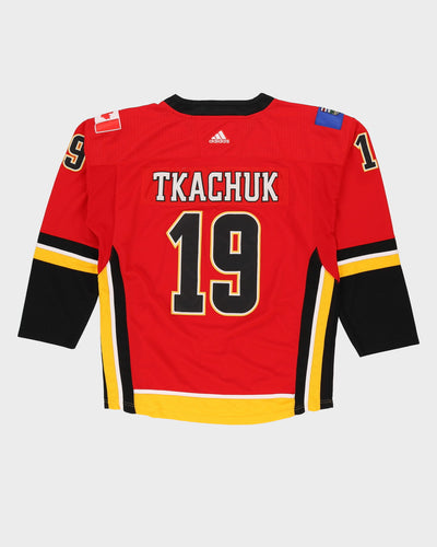 Matthew Tkachuk #19 Calgary Flames Adidas Red NHL Hockey Jersey - L