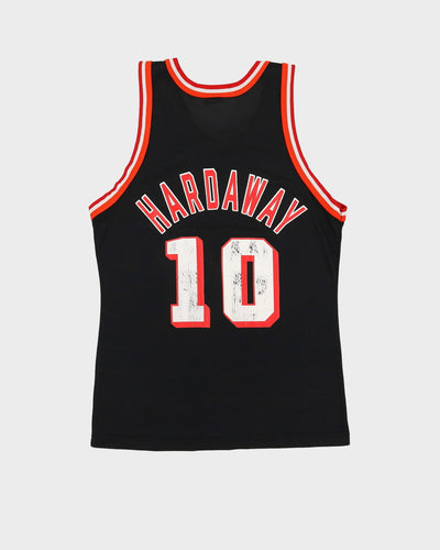 Vintage 90s Miami Heat Tim Hardaway #10 Black Champion NBA Basketball Jersey - S